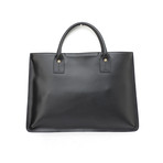 Flat Top Zip Tote // Black