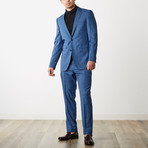 Bella Vita // Slim Fit Suit // Royal Blue Shark Check (US: 36R)