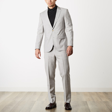 Bella Vita // Slim Fit Suit // Light Gray Sandshark (US: 40R)