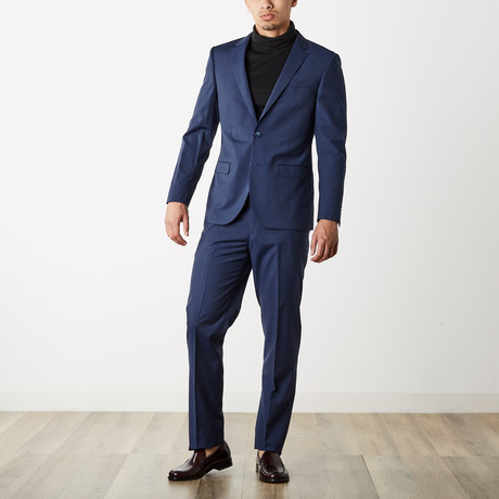 Bella Vita // Slim Fit Suit // Blue Pin (US: 40R)