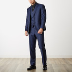 Via Roma // 3 Piece Classic Fit Suit // Navy + Black (US: 38R)
