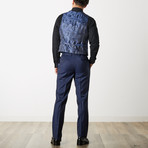 Via Roma // 3 Piece Classic Fit Suit // Navy + Black (US: 38R)