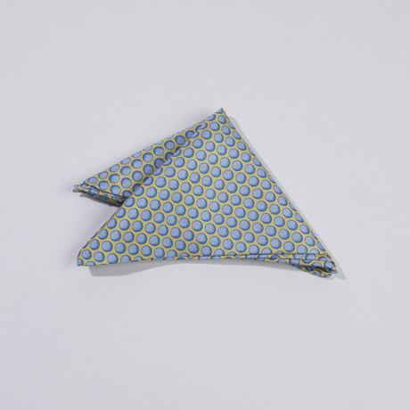 Blue Balls Pocket Square // Blue + Yellow