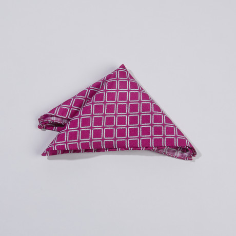 Lazyjack The Knife Pocket Square // Raspberry