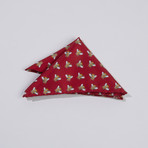 Buzzed Pocket Square // Red