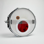 Tama Snare Drum Wall Clock 14" // Chrome + Red Wave