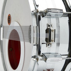 Tama Snare Drum Wall Clock 14" // Chrome + Red Wave