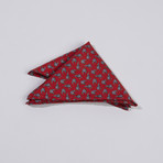 The Cheeky Kiwi Pocket Square // Red