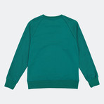 Pray Reverse Terry Sweatshirt // Emerald (L)