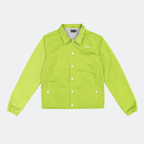 Pray Satin Coach's Jacket // Lime (S)