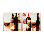 Wine Bottles // Anodized Aluminum Rose Gold Frame (Wine Bottles 1)