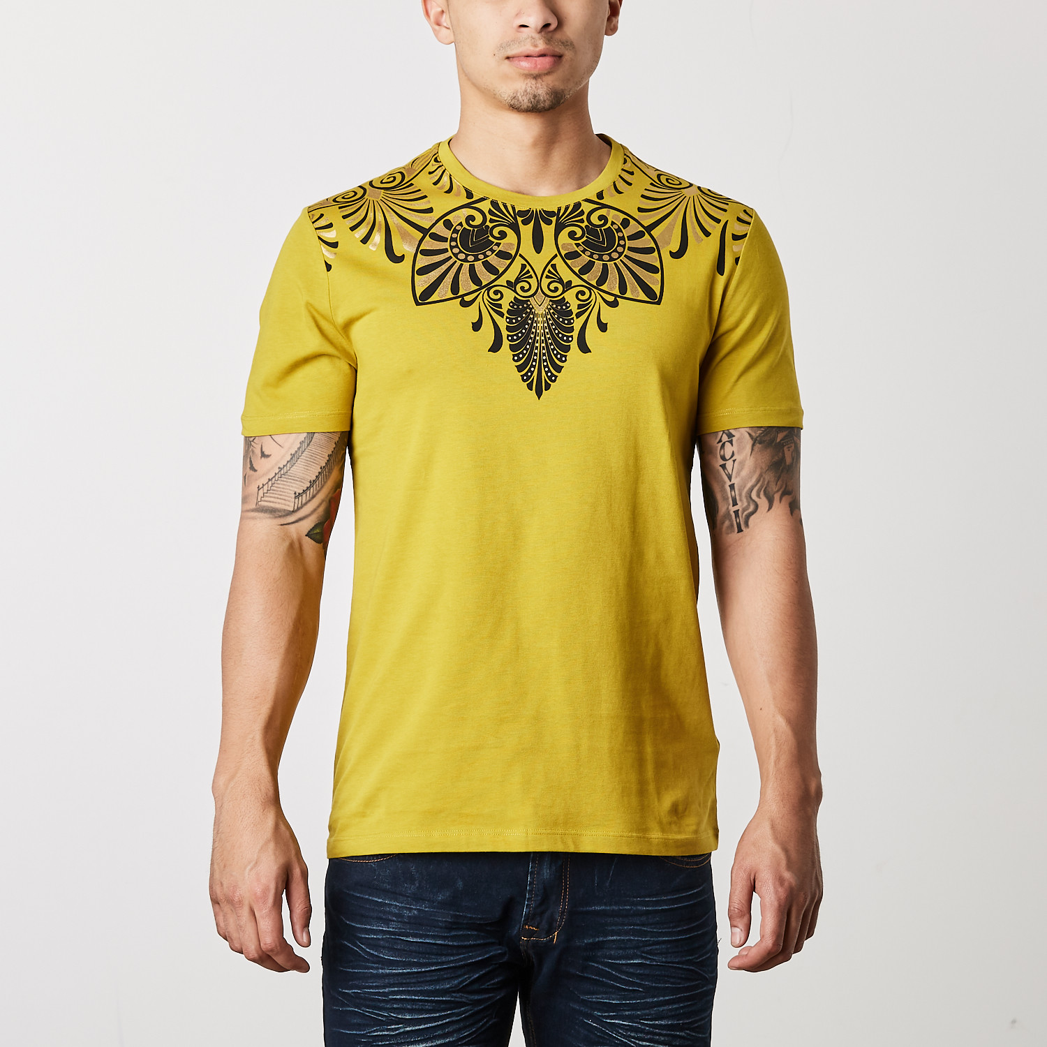 yellow versace t shirt