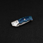 Damascus Liner Lock Folding Knife // 2756