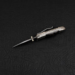 Damascus Liner Lock Folding Knife // 2759