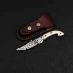 Damascus Liner Lock Folding Knife // 2760