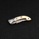 Damascus Liner Lock Folding Knife // 2760