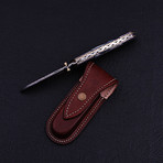 Damascus Liner Lock Folding Knife // 2763