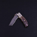 Damascus Tanto Folding Knife // 2764