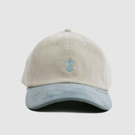 Pineapple Two-Tone Cap // Cream Corduroy + Steel Blue