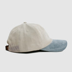 Pineapple Two-Tone Cap // Cream Corduroy + Steel Blue