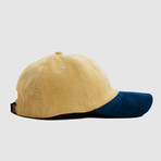 Pineapple Two-Tone Hat // Mustard Corduroy + Navy