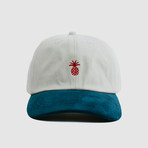 Pineapple Two-Tone Cap // White Denim + Ocean Corduroy