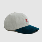 Pineapple Two-Tone Cap // White Denim + Ocean Corduroy