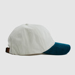 Pineapple Two-Tone Cap // White Denim + Ocean Corduroy