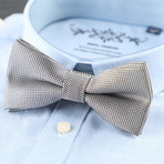 Silk Bow Tie // Gray Houndstooth