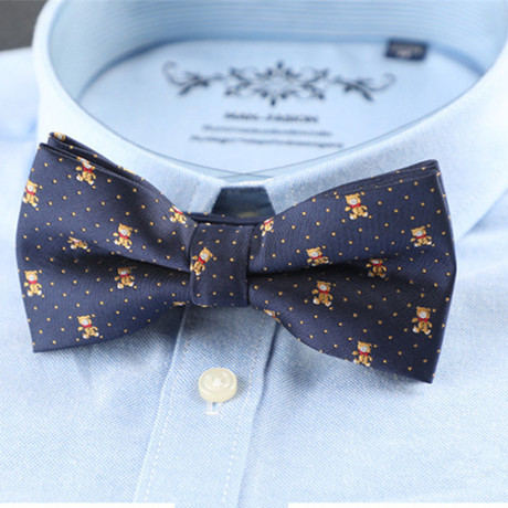 Silk Bow Tie // Royal Blue Teddy Bear