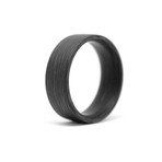 Solid Carbon Fiber Ring // Black (Size: 7)