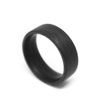 Solid Carbon Fiber Ring // Black (Size: 7)