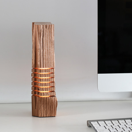 Reclaimed Wood Light Sculpture // USB + AC