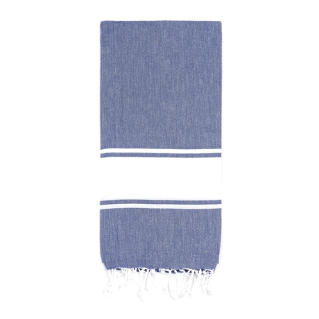 Basic Fouta Coverlet (White + Gray)