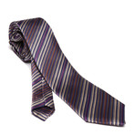 Hayden Silk Tie // Striped Blue + Purple