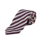 Silk Striped Tie // Purple