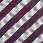 Silk Striped Tie // Purple