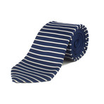 Silk Striped Tie // Navy Blue