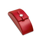 Preston Eyeglass Case // Red Leather