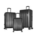 Comet 3-Piece Hardcase Luggage Set (Black)