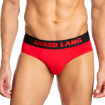 Low Rise Brief // Pack of 3 // Black + Blue + Red (S)