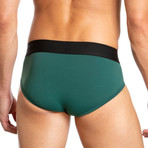 Low Rise Brief // Pack of 3 // Green + Blue + Gray (S)