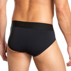 Low Rise Brief // Pack of 3 // Black + Blue + Gray (L)