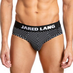 Low Rise Brief // Pack of 3 // White + Black + Dotted Black (S)