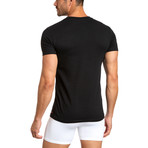 Crew Neck T Shirt // Pack of 3 // Black (XL)