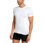 Crew Neck T Shirt // Pack of 3 // White + Gray + Light Gray (M)