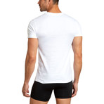 V-Neck T Shirt // Pack of 3 // White + Gray + Light Gray (XL)