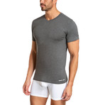 V-Neck T Shirt // Pack of 3 // White + Gray + Light Gray (S)