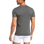 V-Neck T Shirt // Pack of 3 // White + Gray + Light Gray (L)