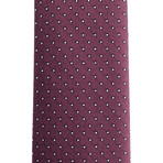Dior // Slim Silk Polka Dot Pattern Tie // Red